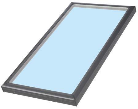 VELUX FCM (non-opening) Flat roof, double glazed skylight The brilliantly simple FCM flat roof skylight incorporates the VELUX High Performance laminated glazing unit and an all metal exterior frame.