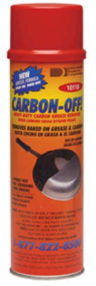 CARBON-OFF! Months-old, baked-on crud. Like it never happened. Heavy Duty Carbon Remover CARBON-OFF! is a powerful gel that dissolves carbon buildup from metal surfaces. CARBON-OFF! works quickly and easily saving time and labor.