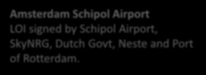 SkyNRG, alternative Dutch jet blends Govt, Neste do not and Port of