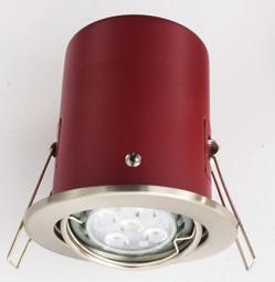 ordering) - Supplied with terminal block and bracket - Suitable for 1 x 230V GU10 lamp (for lamp options see p166) - Pressed steel housing and bezel with fire rated protection - Available in 4 colour