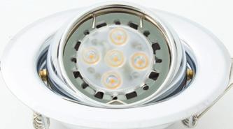 when choosing bezel colour option - Suitable for 1 x 230V GU10 lamp (for lamp options see p166) - Pressed steel housing - Supplied with terminal block and bracket - Available in 3 colour finishes