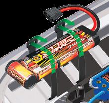 (NiMH batteries shown; LiPo batteries install the same). Positioning the Battery Packs Battery Packs Forward: This is the standard battery position for Spartan.
