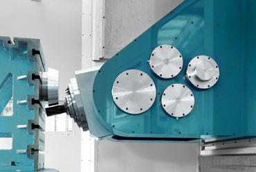 HV-HVA horizontal/vertical spindle orientation for easy machining of 5 sides of the workpiece in one set-up available with continuos A axis, suitable for