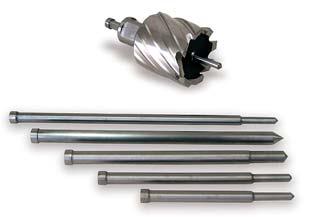 PILOT PINS, DRILL CHUCKS AND TAPPING TOOLS Accessories Pilot Pins for Cutters Milled channel efficiently supplies internal lubrication