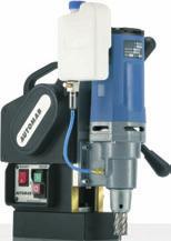Power feed automatically controls drill pressure to maintain optimal RPM and feed rate Designed for continuous use Ideal hole cutting machine for steel fabricators, contractors and plant maintenance