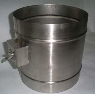 The size from (100x100)mm up to (2400x1200)mm or round damper Non Return Damper