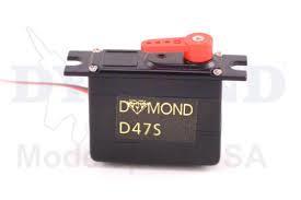Servos Dymond D47s for rudder and elevator on