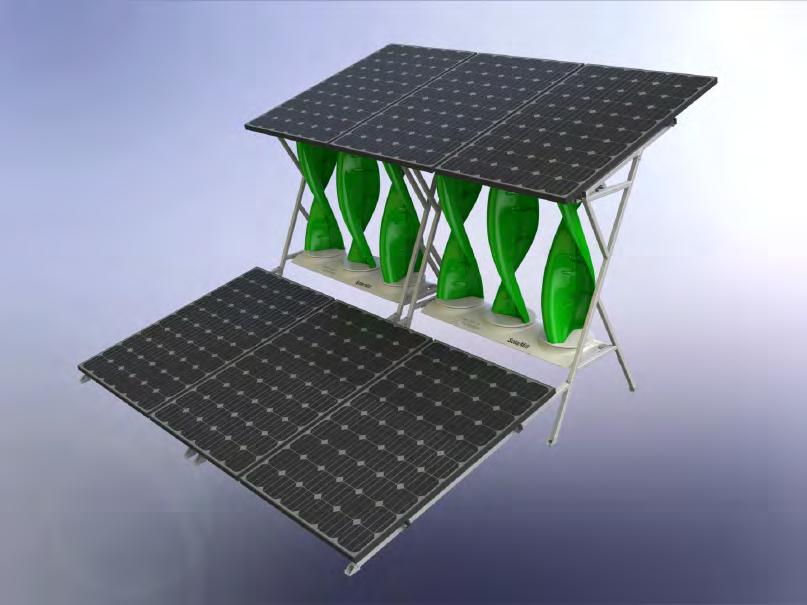 Hybrid Clean Energy Generation SOLARMILL : SM2-6P Performance Advantages Roof- Top Wind & Solar Hybrid Energy System. 24- hour power production capability. Higher power density per square foot.