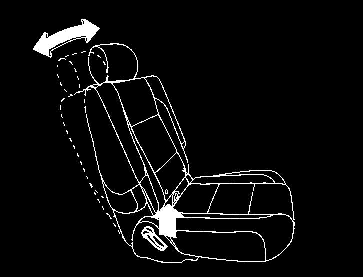 2ND ROW CAPTAIN S CHAIR ADJUSTMENT (if so equipped) Reclining To recline the seatback, pull up on the lever and lean back.