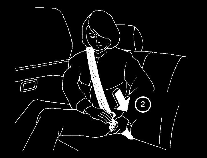 Fastening the seat belts 1. Adjust the seat. For additional information, refer to Seats in this section.