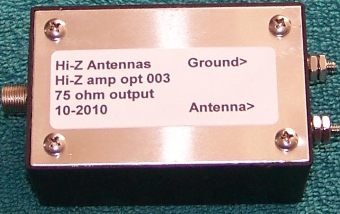 9 HIGH PERFORMANCE HF RECEIVING SYSTEMS & COMPONENTS Hi-Z Antennas Hi-Z Amplifier Hi-Z Amplifier The Hi-Z Amplifier was designed to provide amplification and matching between the