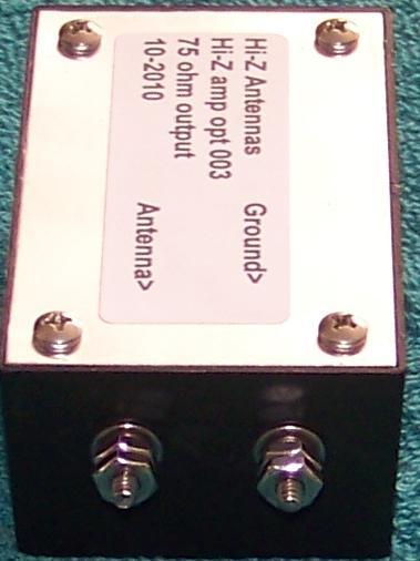 The amp is located at the base of each short vertical. The connecting wires must be short, in the range or 8-10 inches long.