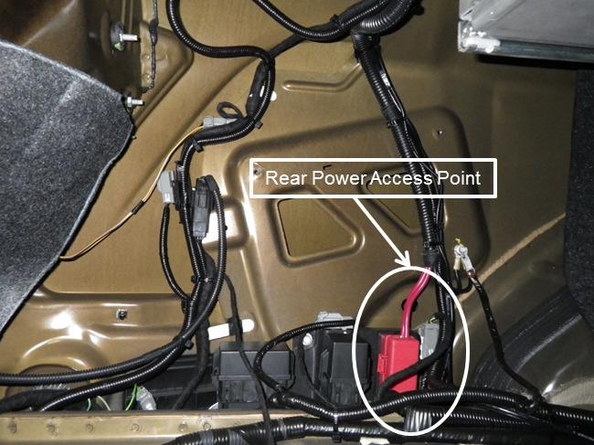 2013 Sedan Interceptor Rear Power Access Point Rear Power Access Two fused 50 Amp Lines from underhood