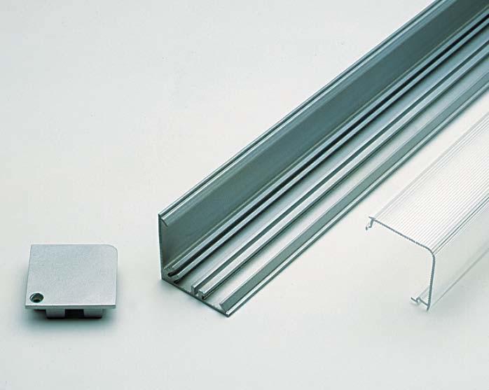 Professional - Architectural Feature Features EE Series aluminum extrusions provide a forward throw of light from a low profile