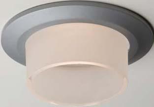 are lightly frosted to create a soft glow of illumination at the ceiling plane and an efficient main beam of light passing through the center, while maintaining a high degree of