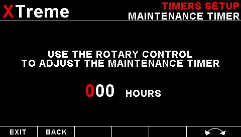 Page 53 SET MAINTENANCE TIMER: These timers allow you to keep track of engine maintenance interval. Set the timer when you have serviced your engine. A typical time might be 50 hours.