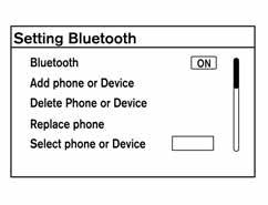 LHA2775 BLUETOOTH SETTINGS To access and adjust the settings for the Bluetooth Hands-Free Phone System: 1. Press the ENTER/SETTING button. LHA2274 2.