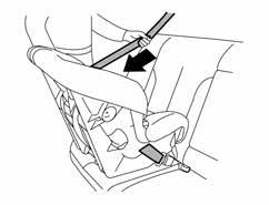 Pulltheshoulderbeltuntilthebeltisfully extended. At this time, the seat belt retractor isinthealrmode(childrestraintmode).