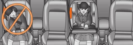 Transporting children safely 99 Child safety and side airbag* Children must never be seated in the deployment area of side or head airbags.