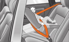 100 Transporting children safely Use of child safety seats An overview of the usefulness of child seats on each of the seats according to the ECE-R 44 standard: U + T Child seat of the group 0 0+ 1 2