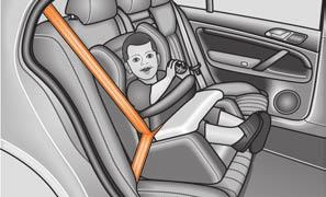The divided rear seat - seat can be fitted with fixing eyes for the system Top Tether* page 103.