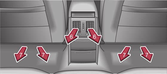Redirecting air flow Swivel upward or downward the grille of the vents in order to set the height of the air flow using the vertically arranged thumbwheel.
