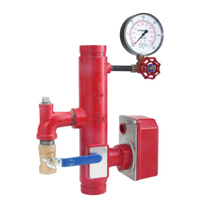 test orifice, drain, and sight glass equipment in a single assembly for use in NFPA 3 commercial sprinkler systems and in NFPA 3D/3R residential sprinkler systems as follows: NFPA 3* -/ Inch (DN40)