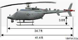 MQ-8 UAV UNCLASSIFIED MQ-8B/MQ-8C Comparison 9.42 ft MQ-8B Parameter MQ-8C 5.75 ft 22.87 ft 31.