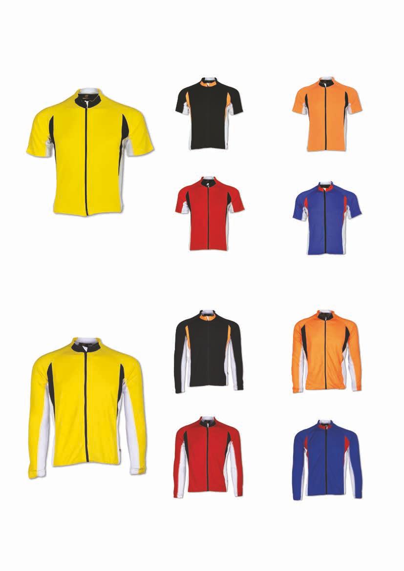 CYCLING MATERIAL : DRI FIT 45.1 Short Sleve Size : S - XXL CPJ / SS / 02 Black CPJ / SS / 03 Orange CPJ / SS / 01 Yellow CPJ / SS / 04 Red CPJ / SS / 05 Royal 45.