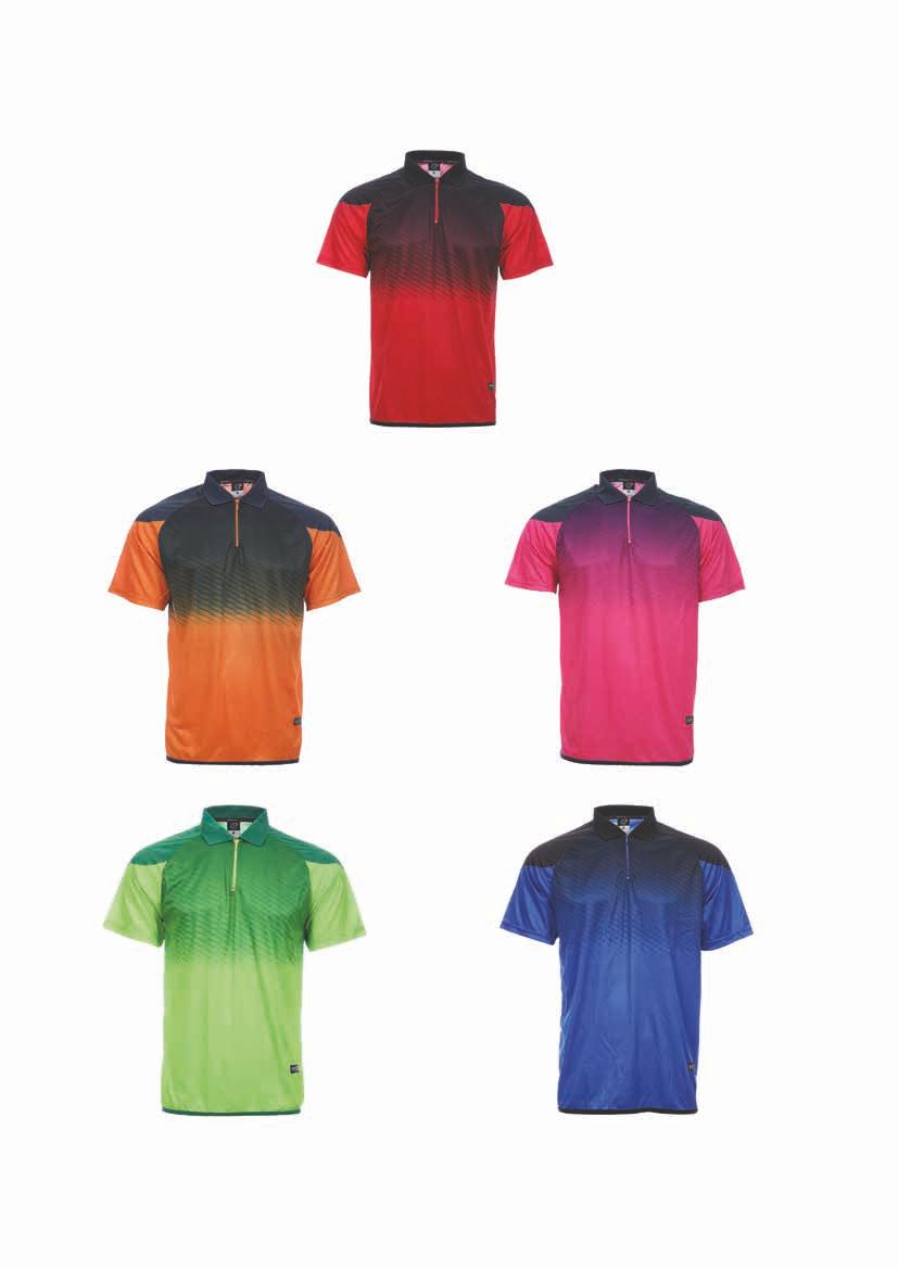 SUBLIMATION POLO MATERIAL : DRY FIT Zipper MSP 29 Red MSP 30 Orange MSP 31 Magenta MSP 32
