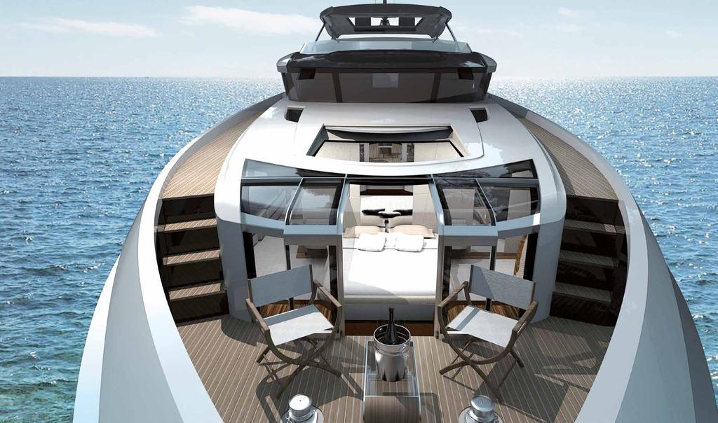 Experience the elements 8 Merge your owner s cabin with your own terrace by opening two sliding glass doors.