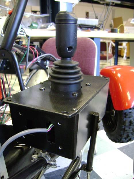Figure 99: Joystick box attached to the frame on the right side of the go-kart. 2.3.