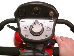 Throttle Lever Tiller Control Functions The throttle lever offers finger-tip control of your scooter. It controls the speed as well as forward and reverse motion.