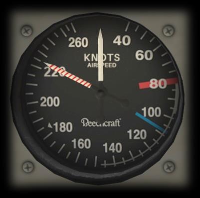 Pilot s Primary Instruments Airspeed Indicator This instrument displays the speed of the aircraft (in knots) relative to the air (and not