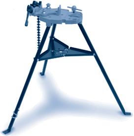 7 ROTHENBERGER Tri-Stand with Bench Yoke Vise Designed for PVC coated Conduit PIPE CAPACITY WEIGHT CAT. NO.