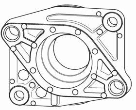8. Gently tap the cylinder head, cooling plate and valve plate assembly with a soft mallet to break the gasket seals.