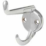 Coat Hooks L45 Hat and Coat Hook Finish Packaging Part Number Chrome Plate Display Pack L45CPDP Satin Chrome Pearl Display Pack L45SPDP Zinc alloy