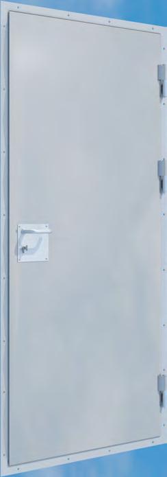 Internal or external (A-0 to A-60) HB-H Hinged door Single / HB-HH Hinged door Double 15 A solid door for internal or external use Door leaf: 1.5 mm mild steel or stainless steel surface.
