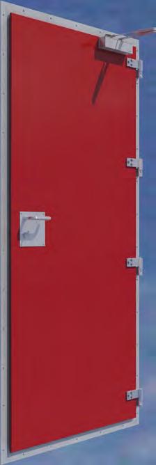External (Offshore, H-0) H-0H Hinged door, single / H-0HH Hinged door, double 23 External hinged doors for offshore constructions as protection against hydrocarbon fires and explosions.