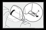 Refer to Detachable center seat belt for second row in your Owner s Manual for help. 2. Lower the head restraint for second row middle seating position to its lowest position. 3.