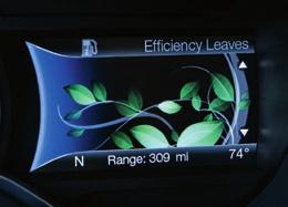 Vibrant green Efficiency Leaves in the SmartGauge with EcoGuide instrument cluster empower you with instant feedback.
