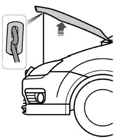 Then, turn they key to the right to release the secondary latch and lift the hood.