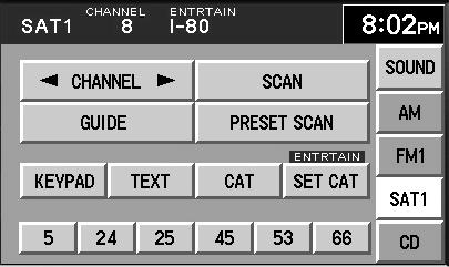 Entertainment Systems Once PTY has been programmed, press SEEK ( / ) or SCAN to initiate a search up or down the frequency. Preset scan and Autoset also initiate PTY searches.