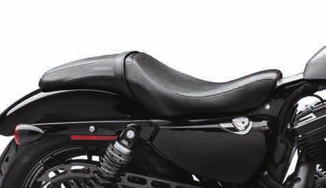 Seat width 11.5"; passenger pillion width 5.5". B. BADLANDER CUSTOM SEAT It s good to be bad. The low and lean Badlander Custom Seat is designed to fit your bike like a glove.