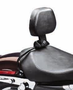 82 SPORTSTER Seating Backrests A. QUICK-RELEASE RIDER BACKREST Add exceptional comfort for open road and around town riding.