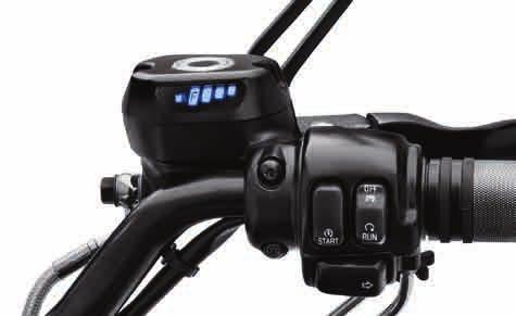 98 SPORTSTER Gauges A. COMBINATION DIGITAL SPEEDOMETER/ANALOG TACHOMETER 4" Maintain the clean view over the handlebar.