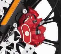 Brilliant red calipers make a powerful visual statement and set your bike apart from the ordinary.