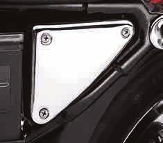 RIGHT SIDE OIL TANK COVER CHROME Like oil on blacktop, this Chrome Oil Tank Cover adds a brilliant sheen to the surface.