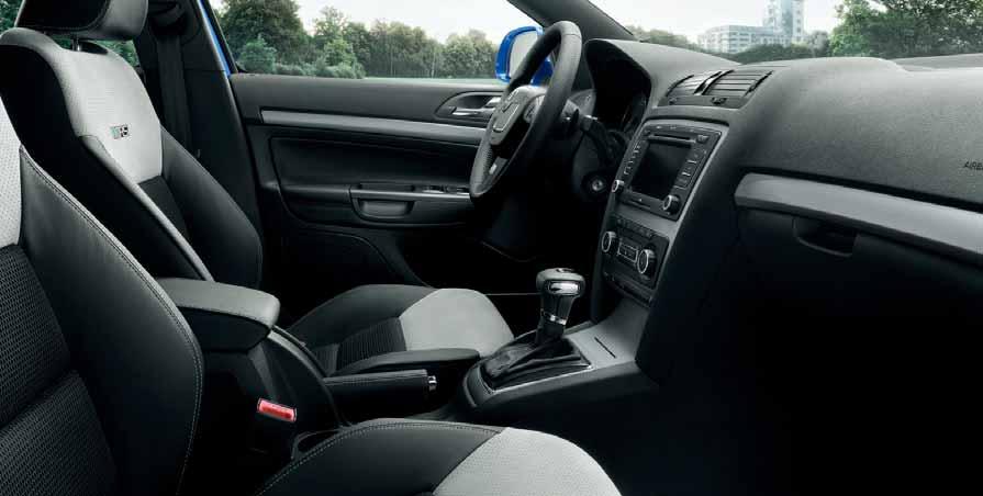 The RS interior is available in black with sports front seats, which create the atmosphere