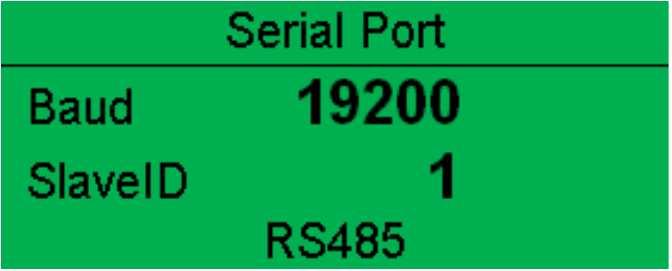 Description of Controls 4.2.5 SERIAL PORT This section is included to give information about the RS485 serial port The items displayed on this page change depending upon configuration of the module.